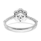 14K White Gold Lab Grown Diamond VS/SI FGH Floral Ring