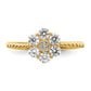 14k Yellow Gold Lab Grown Diamond VS/SI+ G+ Floral Ring