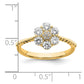 14k Yellow Gold Lab Grown Diamond VS/SI+ G+ Floral Ring