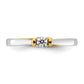 14k Two-tone Two Tone 1/8 Ct. Lab Grown Diamond VS/SI+ G+ Petite Engagement Ring