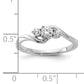 14k White Gold 1/3 Ct. Lab Grown Diamond VS/SI+ G+ Petite Engagement Ring