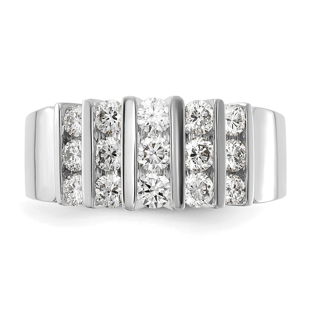 14k White Gold 1 Ct. Lab Grown Diamond VS/SI Complete Band