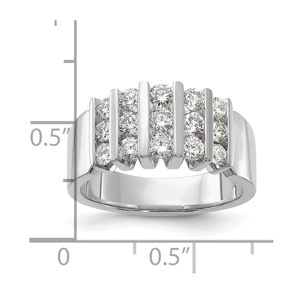 14k White Gold 1 Ct. Lab Grown Diamond VS/SI Complete Band