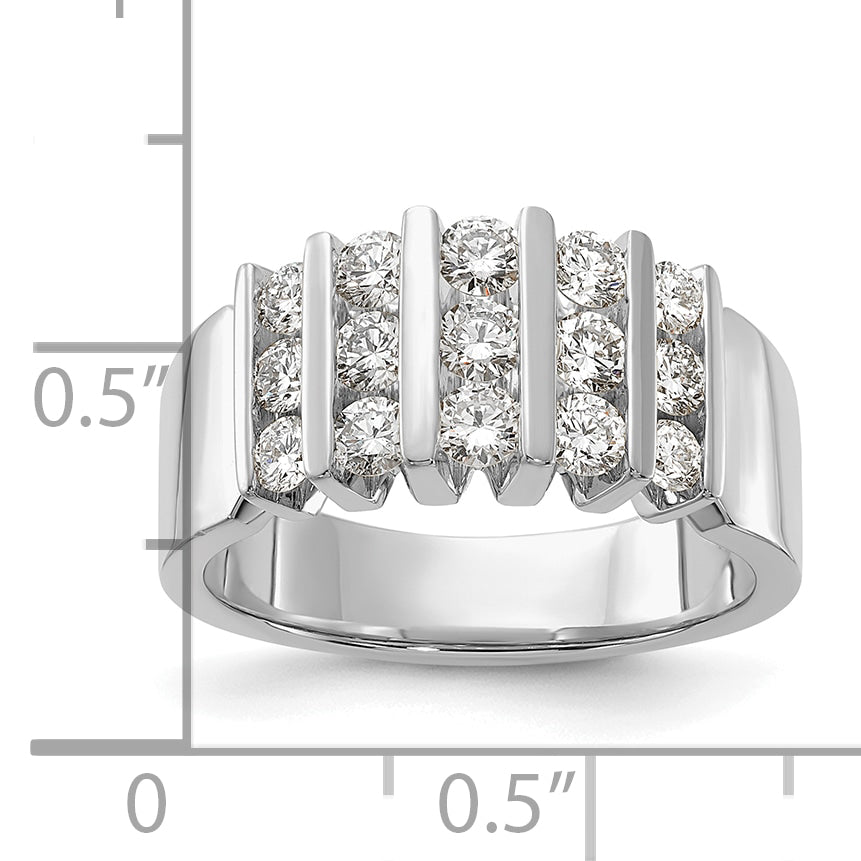 14k White Gold 1 Ct. Lab Grown Diamond VS/SI Band Ring