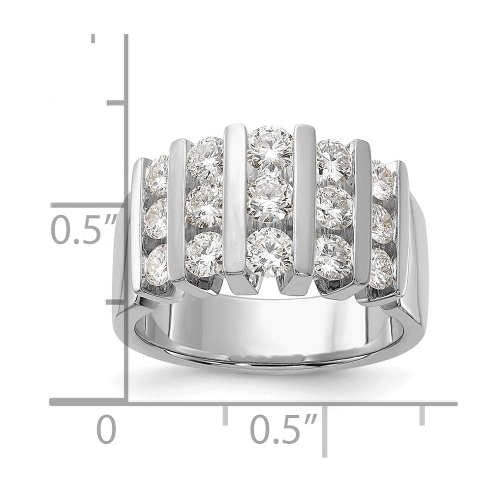 14k White Gold 1 1/2 Ct. Lab Grown Diamond VS/SI Complete Band