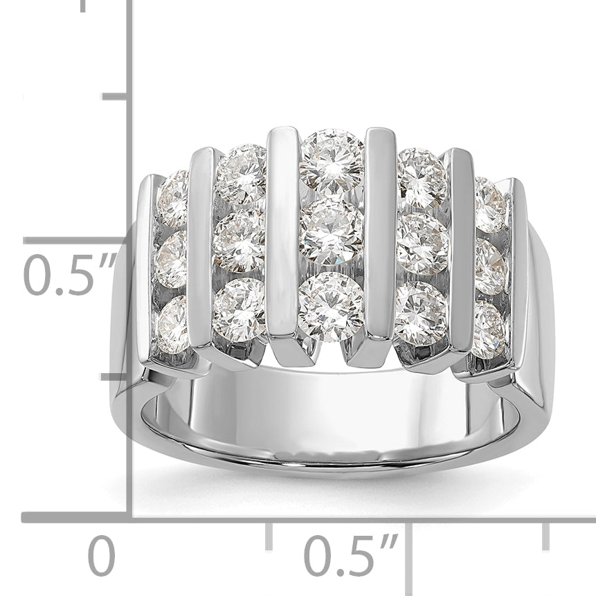 14k White Gold 1 1/2 Ct. Lab Grown Diamond VS/SI Band Ring