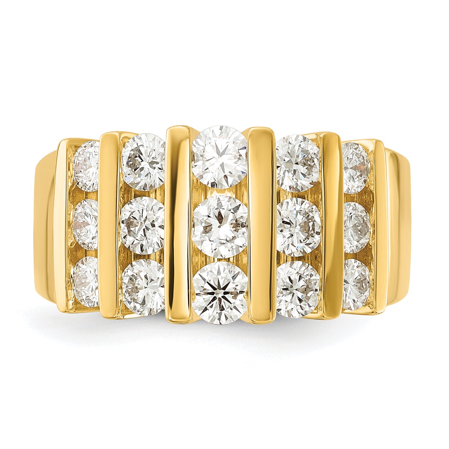 14k Yellow Gold 1 1/2 Ct. Lab Grown Diamond VS/SI Band Ring