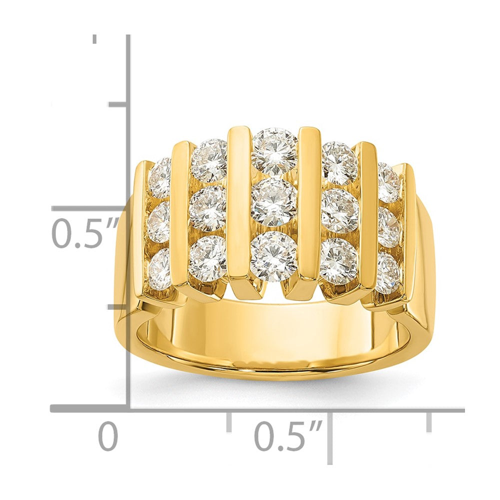 14k Yellow Gold 1 1/2 Ct. Lab Grown Diamond VS/SI Complete Band