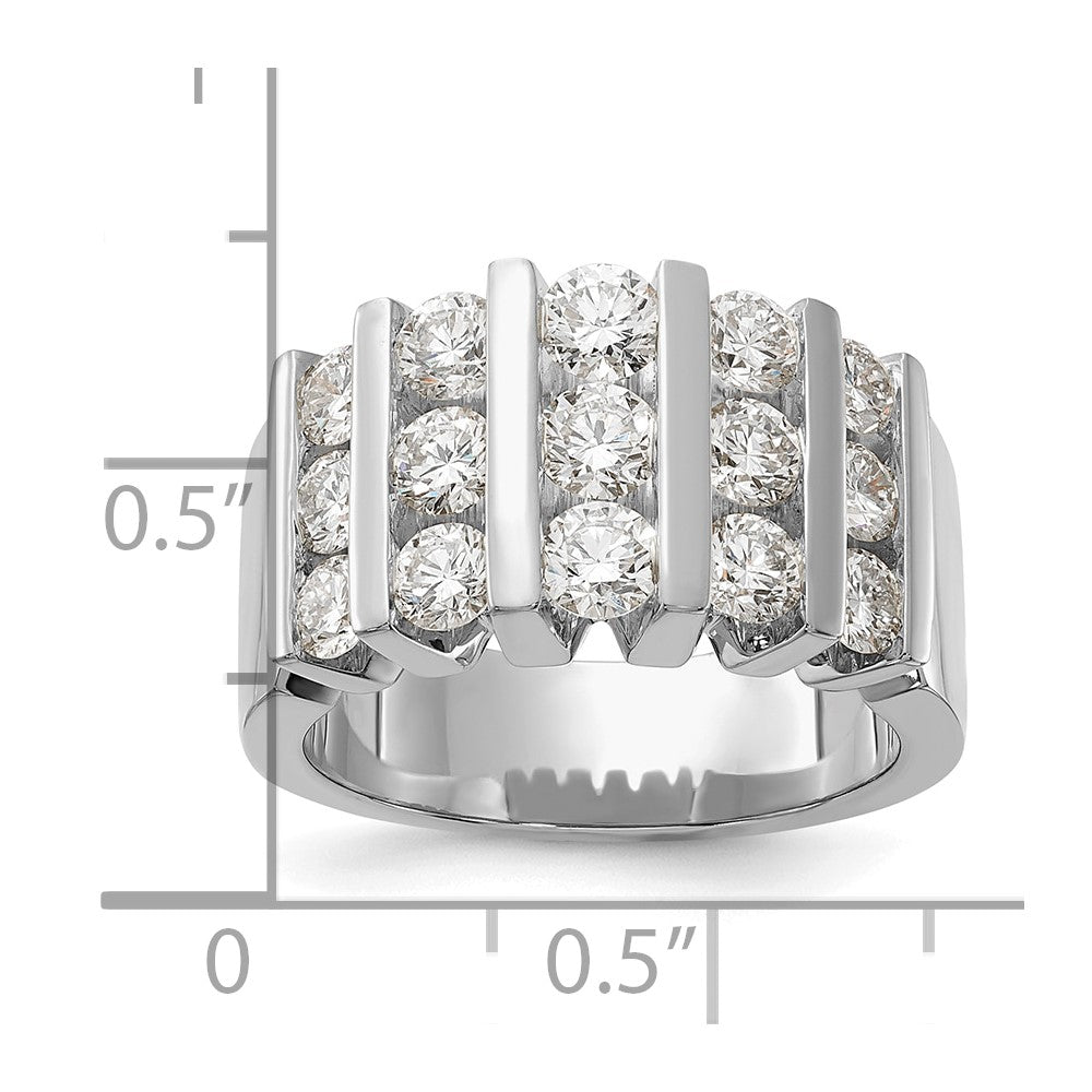 14k White Gold 2 Ct. Lab Grown Diamond VS/SI Complete Band