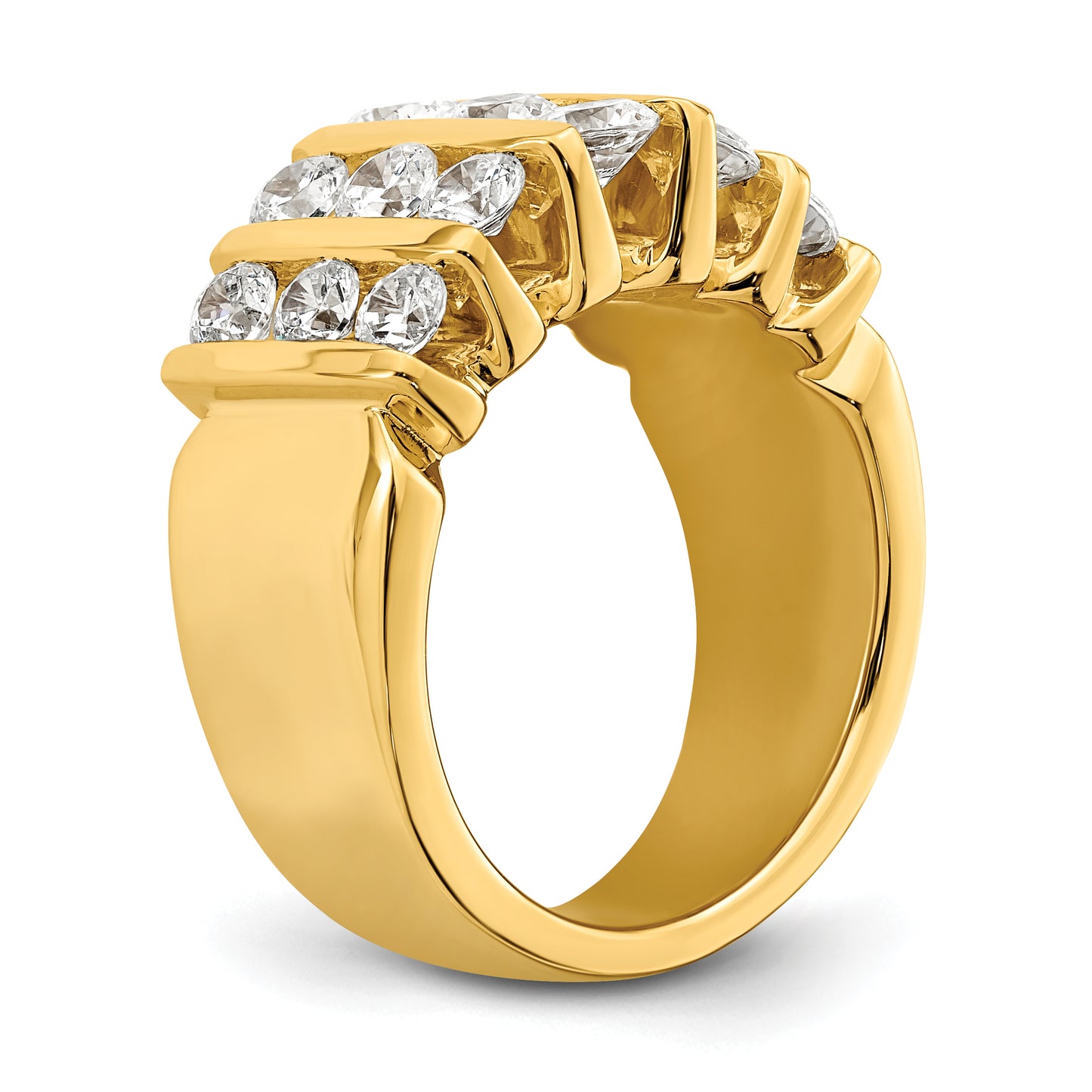 14k Yellow Gold 2 Ct. Lab Grown Diamond VS/SI Band Ring