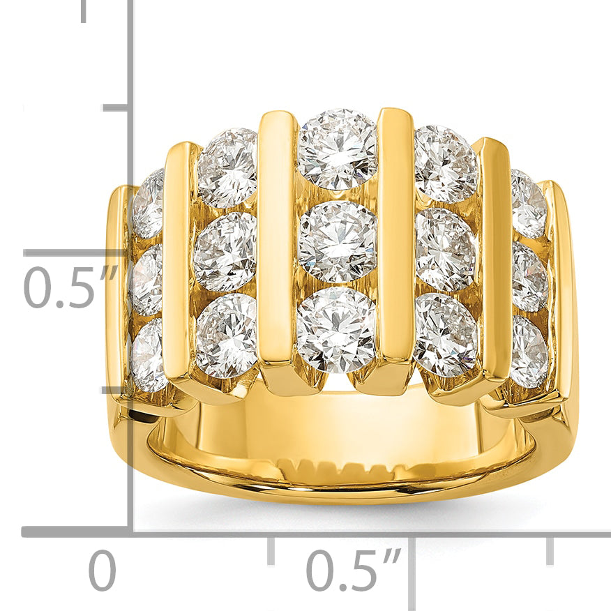 14k Yellow Gold 3 Ct. Lab Grown Diamond VS/SI Band Ring