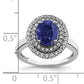 14K White Gold Lab Grown VS/SI FGH Diamond & Created Blue Sapphire Ring