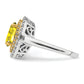 14K Two-Tone Lab Grown VS/SI+ G+ Diamond & Created Yellow Sapphire Ring