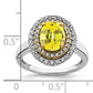 14K Two-Tone Lab Grown VS/SI+ G+ Diamond & Created Yellow Sapphire Ring