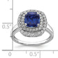 14k White Gold 1/2 Ct. Lab Grown Diamond VS/SI+ G+ and Lab Created Blue Sapphire Fashion Ring