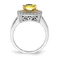 14k Two-Tone 1/2 Ct. Lab Grown Diamond VS/SI+ G+ and Lab Created Yellow Sapphire Fashion Ring