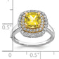 14k Two-Tone 1/2 Ct. Lab Grown Diamond VS/SI+ G+ and Lab Created Yellow Sapphire Fashion Ring