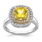 14k Two-Tone 1/2 Ct. Lab Grown Diamond VS/SI+ G+ and Lab Created Yellow Sapphire Fashion Ring