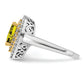 14k Two-Tone 1/2 Ct. Lab Grown Diamond VS/SI+ G+ and Lab Created Yellow Sapphire Fashion Ring