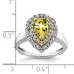 14k Two-Tone 1/2 Ct. Lab Grown Diamond VS/SI+ G+ and Lab Created Yellow Sapphire Fashion Ring