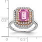 14K White/Rose Gold Two-Tone Rose and White 5/8 Ct. Lab Grown Diamond VS/SI+ G+ and Lab Created Pink Sapphire Fashion Ring