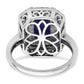 14k White Gold 5/8 Ct. Lab Grown Diamond VS/SI+ G+ and Lab Created Blue Sapphire Fashion Ring