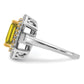 14k Two-Tone 5/8 Ct. Lab Grown Diamond VS/SI+ G+ and Lab Created Yellow Sapphire Fashion Ring