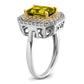 14k Two-Tone 5/8 Ct. Lab Grown Diamond VS/SI+ G+ and Lab Created Yellow Sapphire Fashion Ring