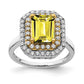 14k Two-Tone 5/8 Ct. Lab Grown Diamond VS/SI+ G+ and Lab Created Yellow Sapphire Fashion Ring