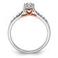 14k Two-tone Two Tone Rose and White Gold 1/5 Ct. Lab Grown Diamond VS/SI+ G+ Petite Engagement Ring