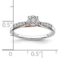 14k Two-tone Two Tone Rose and White Gold 1/5 Ct. Lab Grown Diamond VS/SI+ G+ Petite Engagement Ring