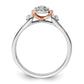 14k Two-tone Two Tone Rose and White Gold 1/6 Ct. Lab Grown Diamond VS/SI+ G+ Petite Engagement Ring