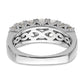 14k White Gold 1 5/8 Ct. Lab Grown Diamond VS/SI+ G+ Double Row Fashion Band Ring