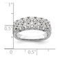 14k White Gold 1 5/8 Ct. Lab Grown Diamond VS/SI+ G+ Complete Double Row Fashion Band