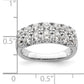 14k White Gold 1 5/8 Ct. Lab Grown Diamond VS/SI+ G+ Double Row Fashion Band Ring