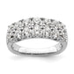 14k White Gold 1 5/8 Ct. Lab Grown Diamond VS/SI+ G+ Double Row Fashion Band Ring