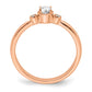 First Promise 14k Rose Gold 1/4 Ct. Lab Grown Diamond VS/SI+ G+ Complete Petite Engagement Ring