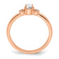 First Promise 14k Rose Gold 1/4 Ct. Lab Grown Diamond VS/SI+ G+ Petite Engagement Ring