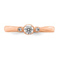 First Promise 14k Rose Gold 1/4 Ct. Lab Grown Diamond VS/SI+ G+ Complete Petite Engagement Ring