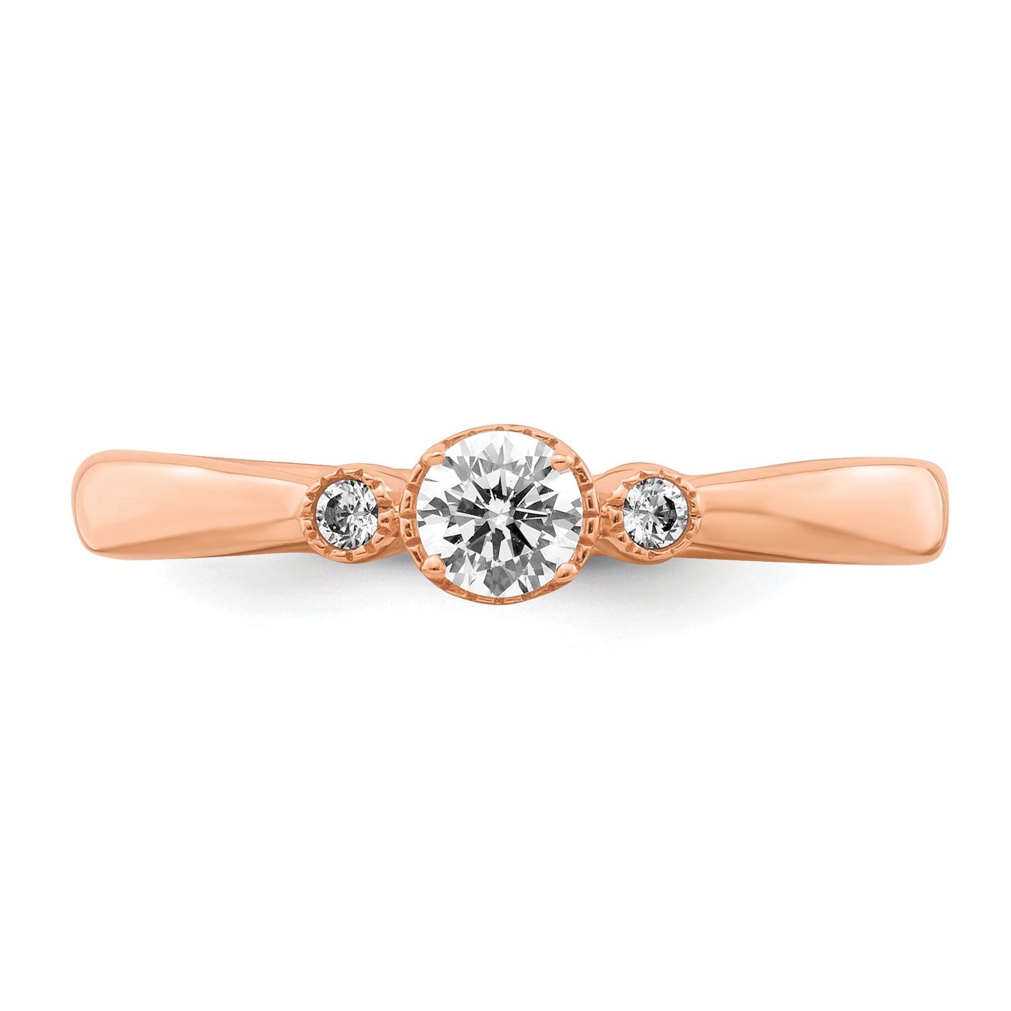 First Promise 14k Rose Gold 1/4 Ct. Lab Grown Diamond VS/SI+ G+ Petite Engagement Ring