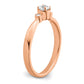 First Promise 14k Rose Gold 1/4 Ct. Lab Grown Diamond VS/SI+ G+ Complete Petite Engagement Ring