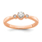 First Promise 14k Rose Gold 1/4 Ct. Lab Grown Diamond VS/SI+ G+ Petite Engagement Ring