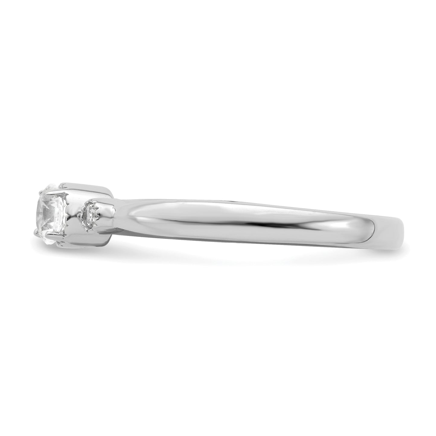 First Promise 14k White Gold 1/4 Ct. Lab Grown Diamond VS/SI+ G+ Petite Engagement Ring