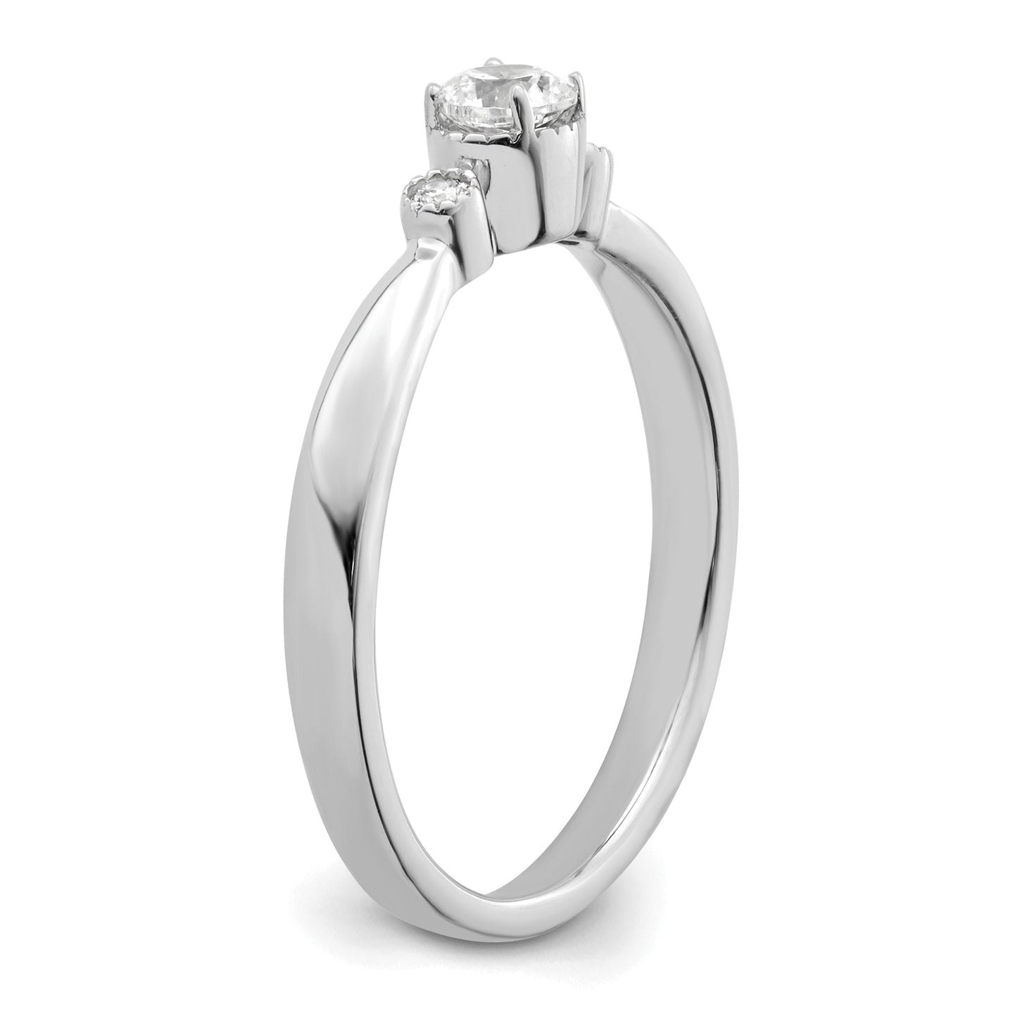 First Promise 14k White Gold 1/4 Ct. Lab Grown Diamond VS/SI+ G+ Petite Engagement Ring