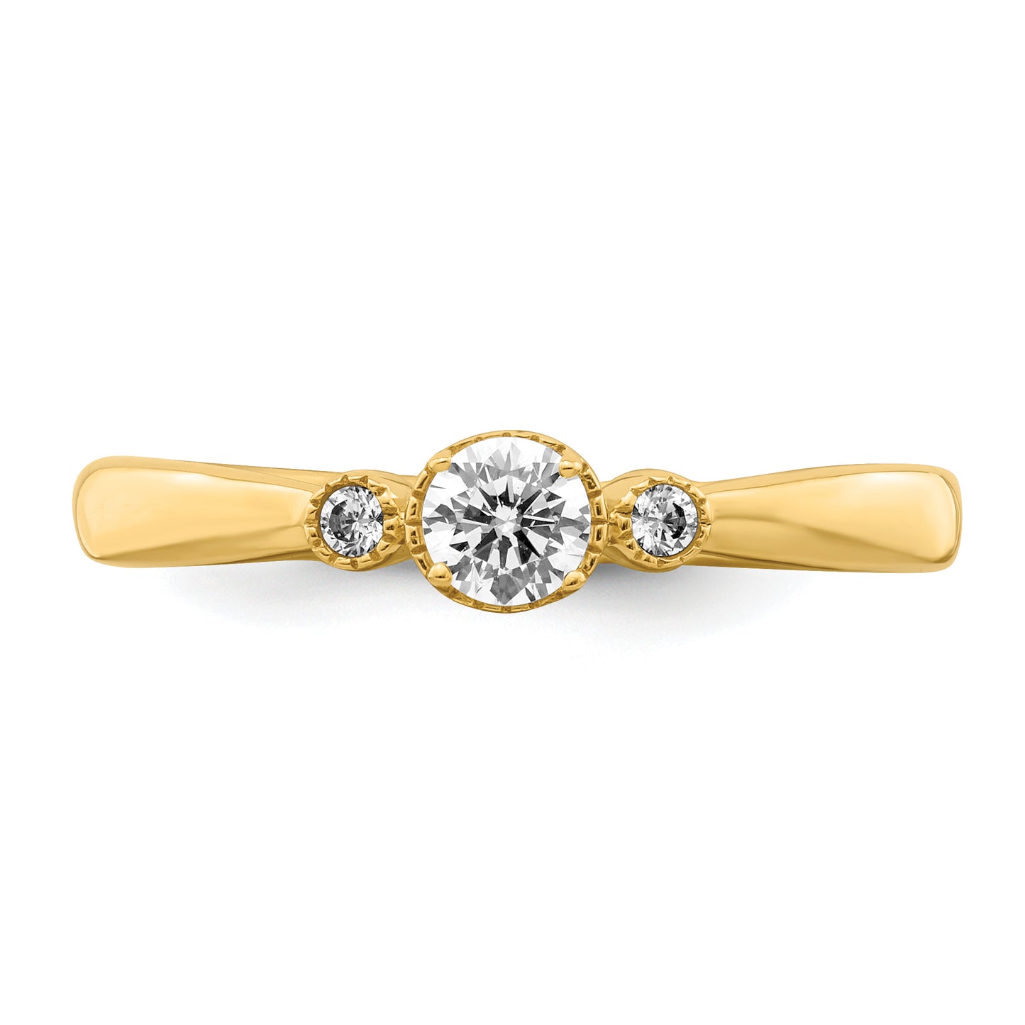 14k Yellow Gold First Promise 1/4 Ct. Lab Grown Diamond VS/SI+ G+ Petite Engagement Ring