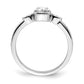 14K White Gold First Promise Lab Grown VS/SI+ G+ Diamond Rope Edge Comp Engagement Ring