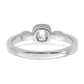 14K White Gold First Promise Lab Grown VS/SI+ G+ Diamond Rope Edge Comp Engagement Ring