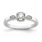 14K White Gold First Promise Lab Grown VS/SI+ G+ Diamond Rope Edge Comp Engagement Ring