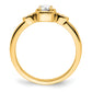 14k Yellow Gold First Promise Lab Grown VS/SI FGH Diamond Petite Rope Edge Engagement Ring