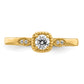 14k Yellow Gold First Promise Lab Grown VS/SI FGH Diamond Petite Rope Edge Engagement Ring